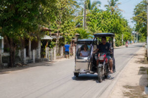 Tricycle transport cost in a Bantayan Island travel budget