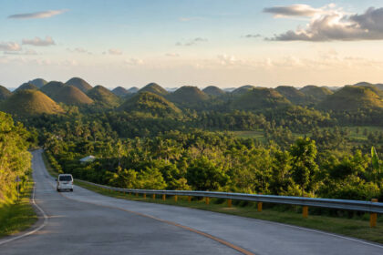 Bohol countryside tour route with inland scenery and Chocolate Hills landscape