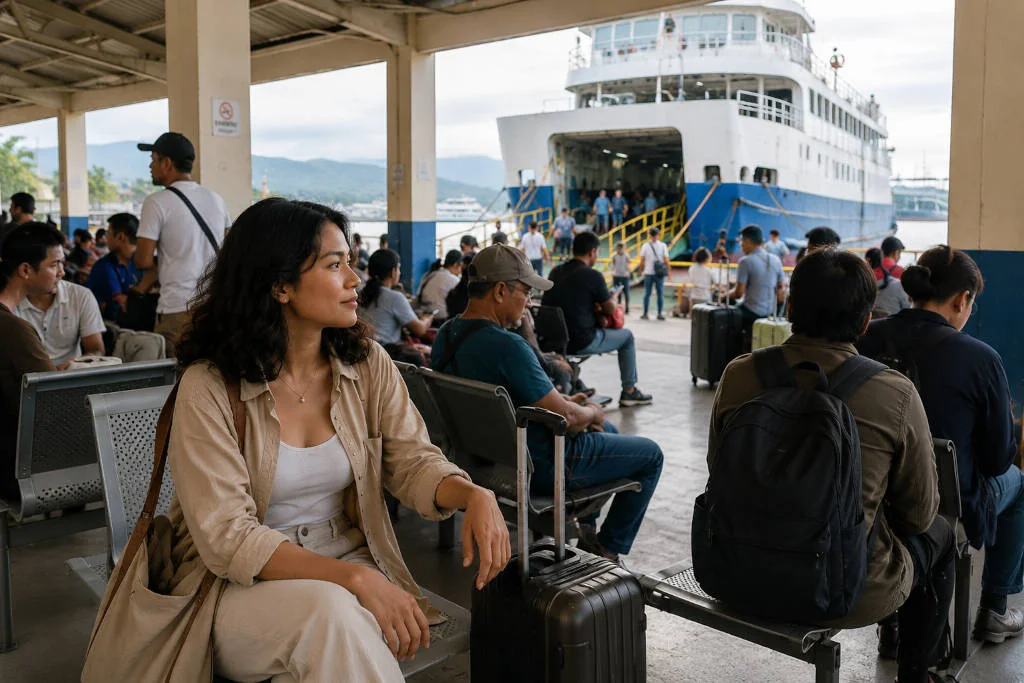 Ferry terminal waiting area for Cagayan de Oro to Cebu City travel