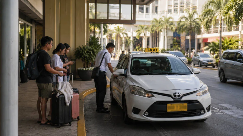 Taxi pickup option for how to get around Bacolod comfortably