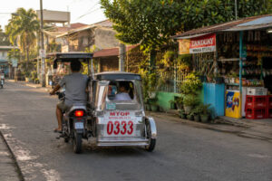 Tricycle for short local rides when learning how to get around Bacolod