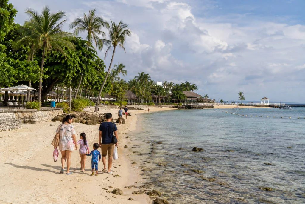 Realistic beach view for parents planning Mactan with kids