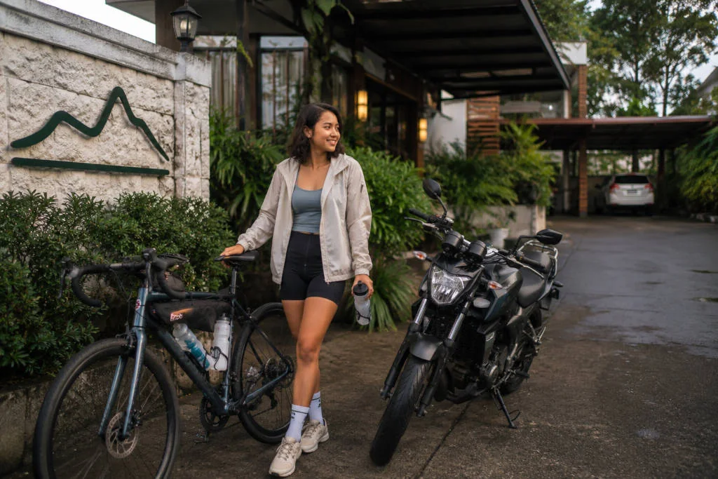 Mika smiling near secure parking for a manila to tagaytay no expressway route overnight stay