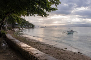 Cloudy Moalboal coastline after rain for a flexible Moalboal rainy day