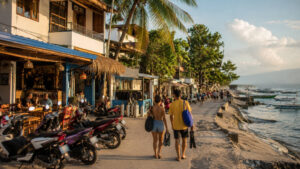 Panagsama Beach area for Moalboal travel tips on choosing a convenient base