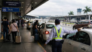 NAIA arrival pickup area for travelers heading to Intramuros