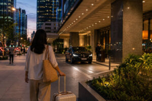 Arrival area in Bonifacio Global City after a NAIA to BGC transfer