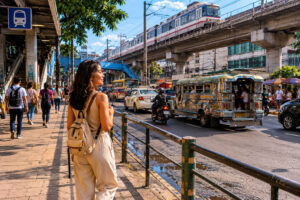Mika taking public transport from NAIA to Intramuros