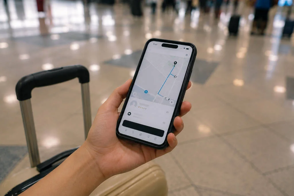 Using Grab for a NAIA to Makati airport transfer