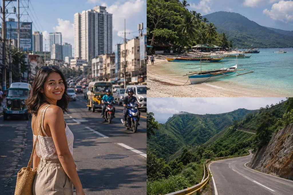 Philippines budget travel report comparison for city island and mountain travel
