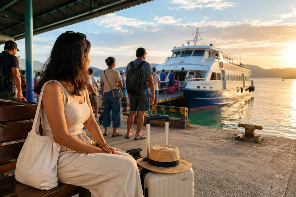 Philippines budget travel report ferry and transfer costs for island routes - Mika waiting
