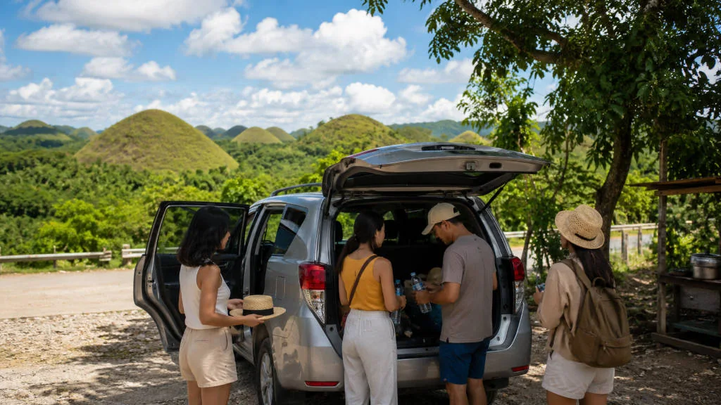 Private car option for a Bohol countryside travel budget